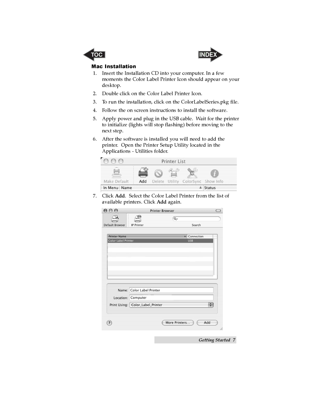 Primera Technology LX 810 user manual Mac Installation 