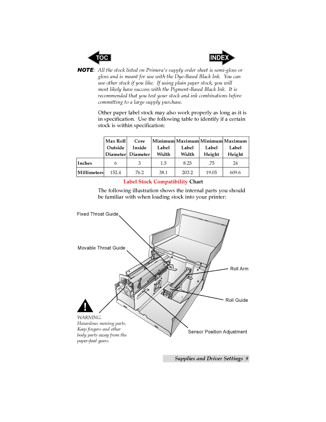 Primera Technology LX 810 user manual Label Stock Compatibility Chart 