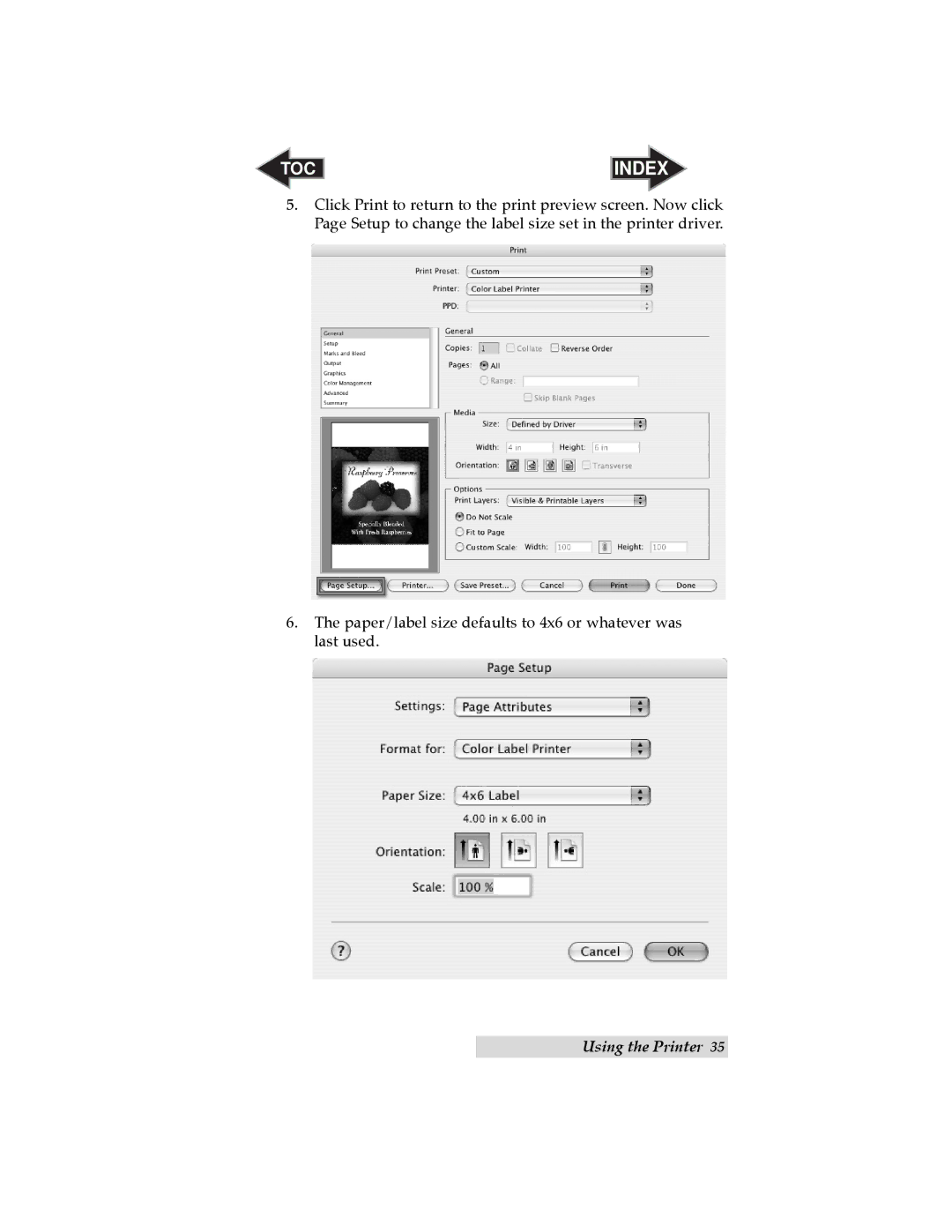 Primera Technology LX 810 user manual TOC Index 