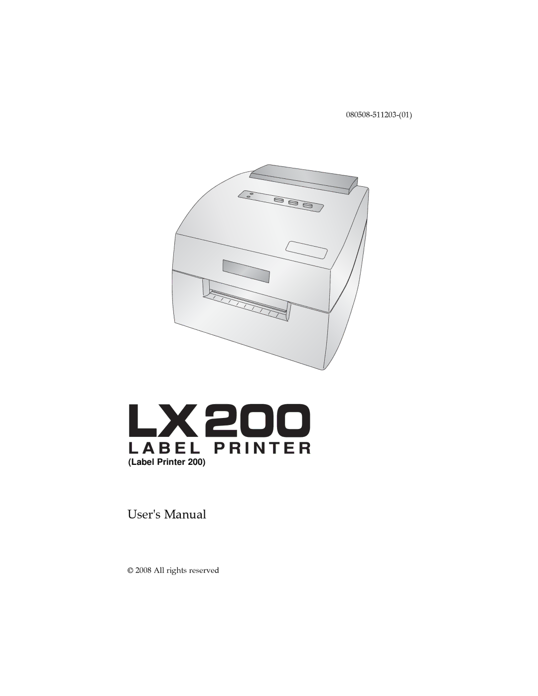 Primera Technology LX200 user manual Label Printer, All rights reserved 