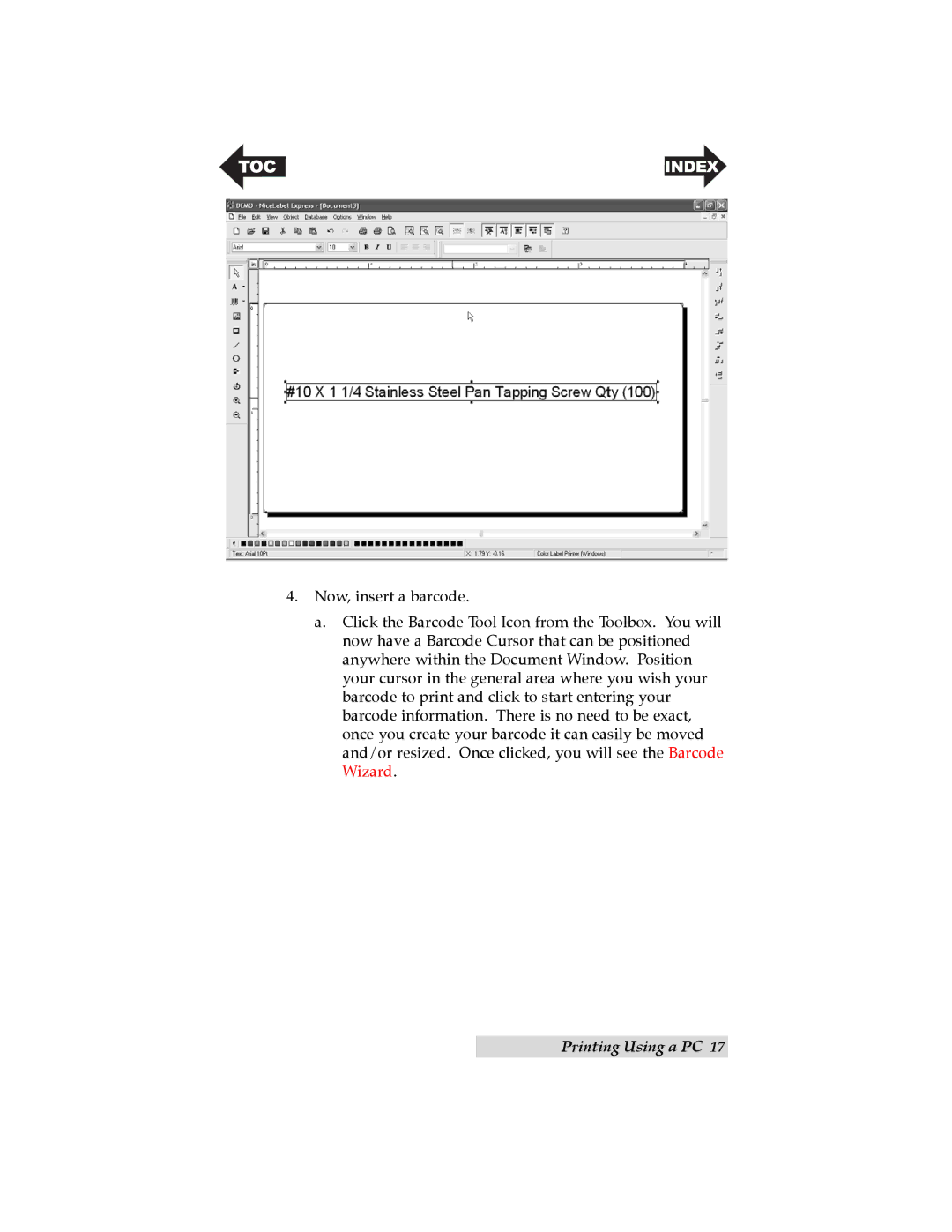 Primera Technology LX200 user manual Toc 