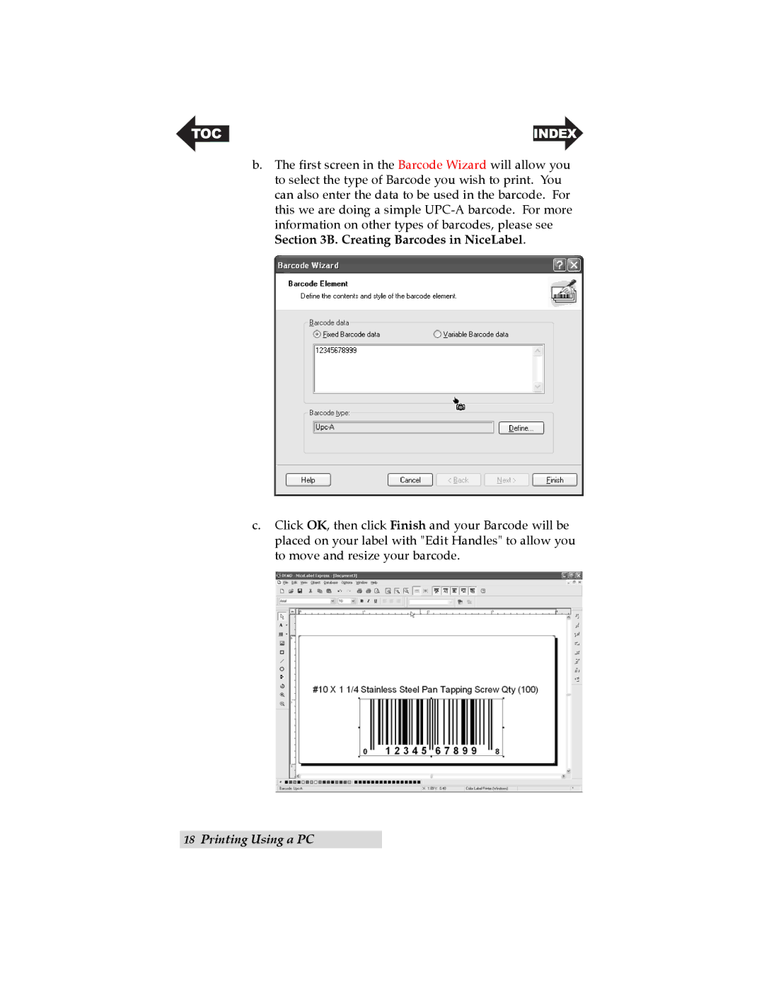 Primera Technology LX200 user manual Toc 