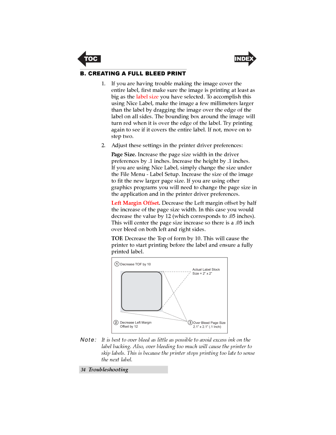 Primera Technology LX200 user manual Creating a Full Bleed Print 