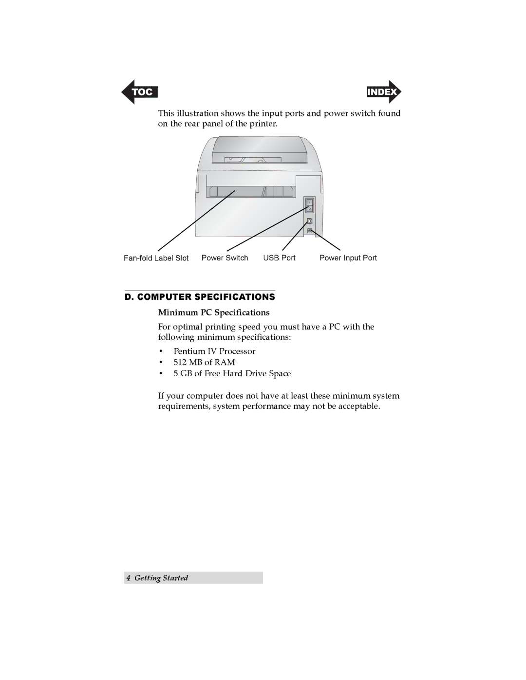 Primera Technology LX200 user manual Computer Specifications, Minimum PC Specifications 