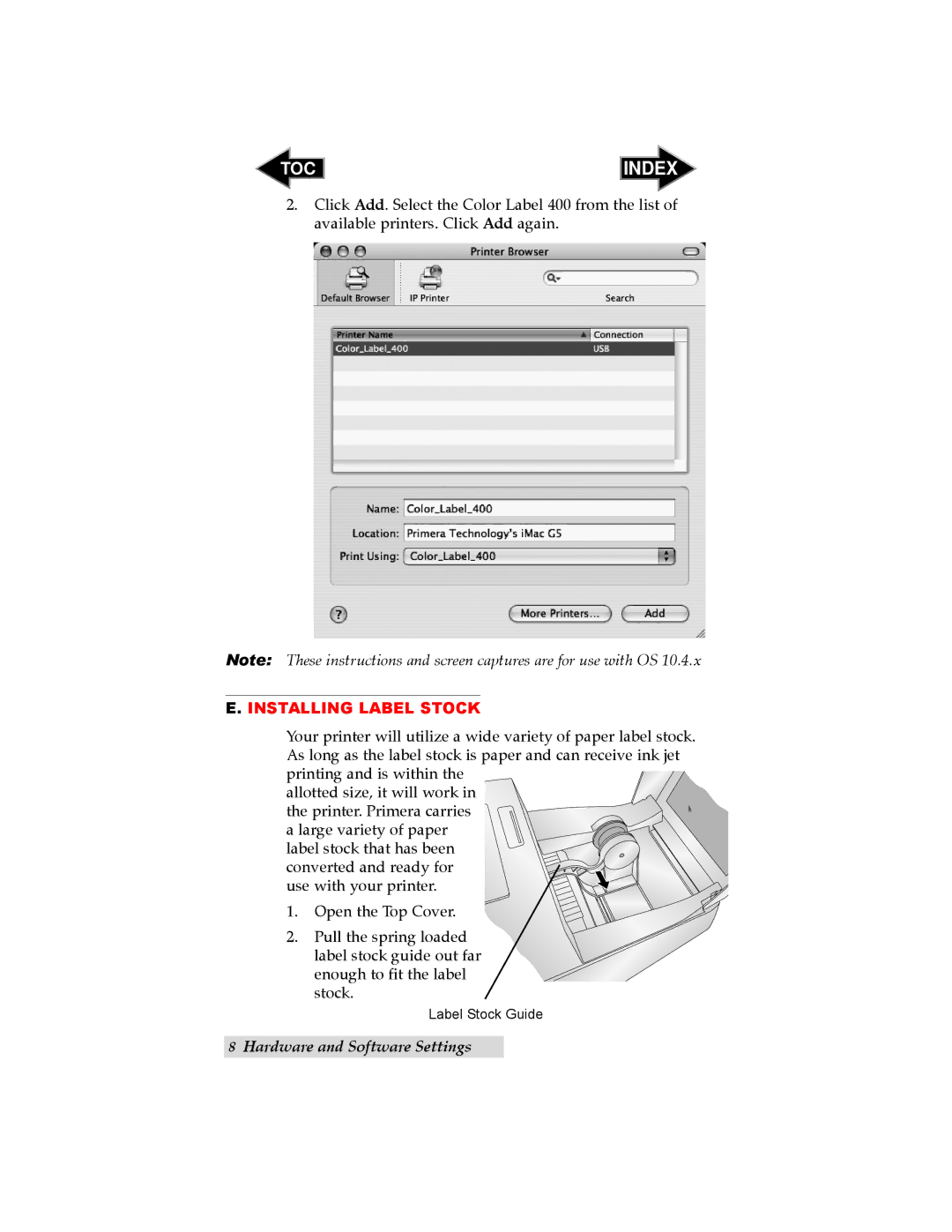 Primera Technology LX400 user manual Installing Label Stock 