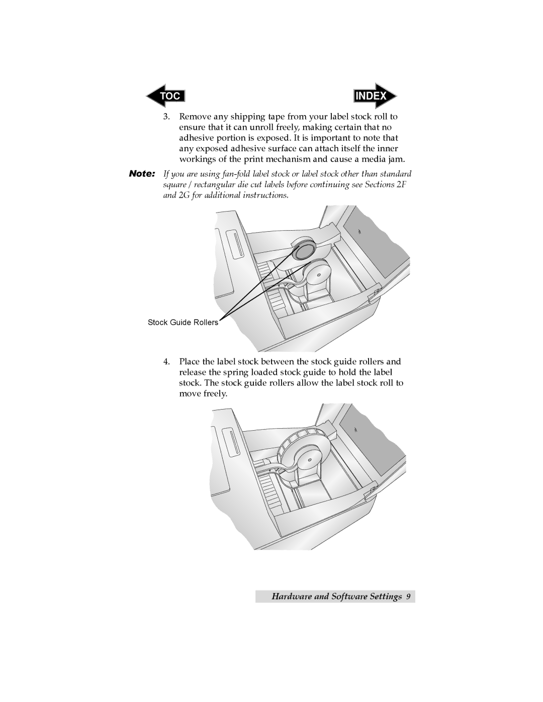 Primera Technology LX400 user manual Stock Guide Rollers 