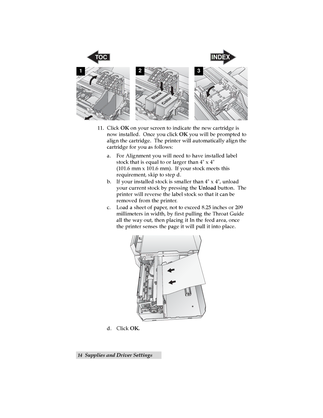 Primera Technology LX800 user manual TOC Index 