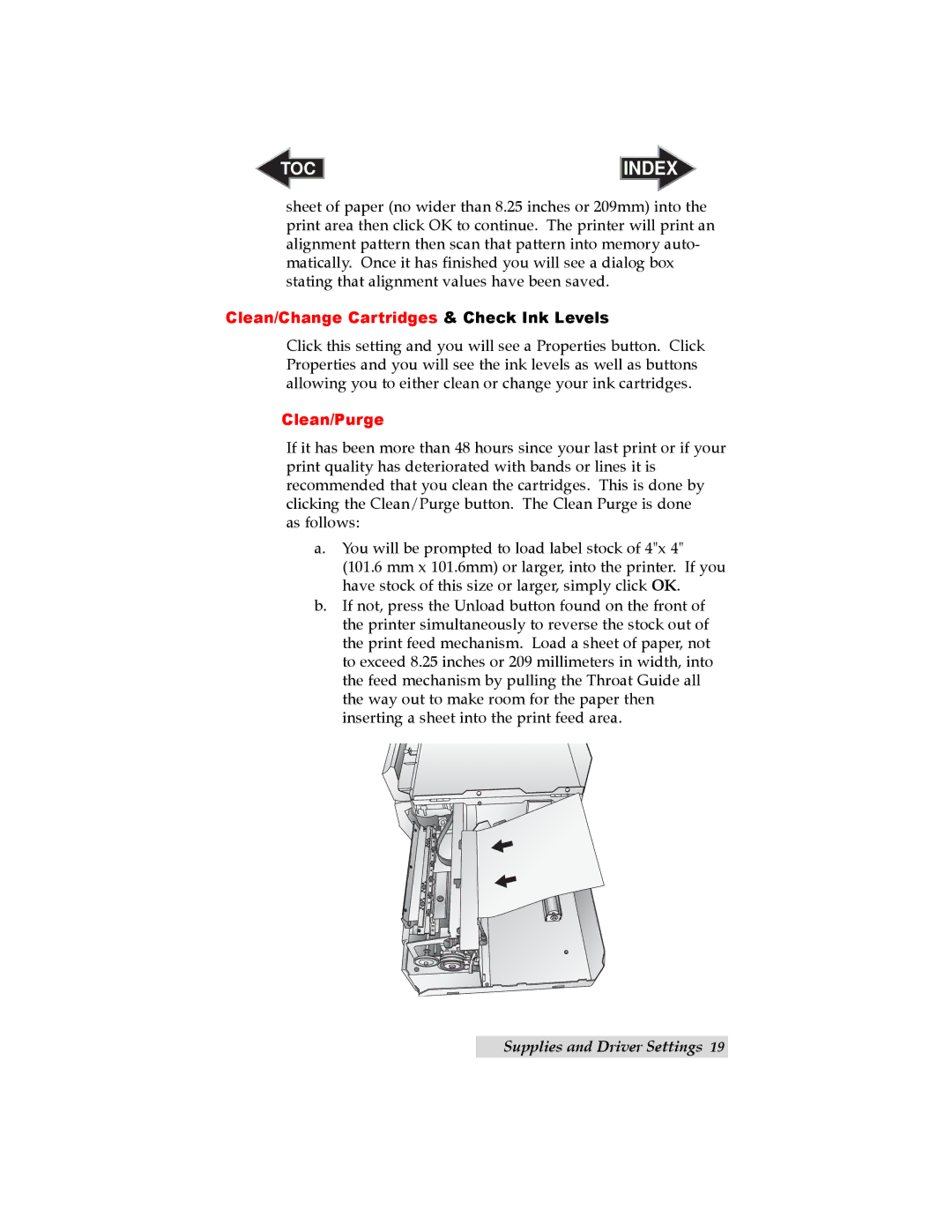 Primera Technology LX800 user manual Clean/Change Cartridges & Check Ink Levels 