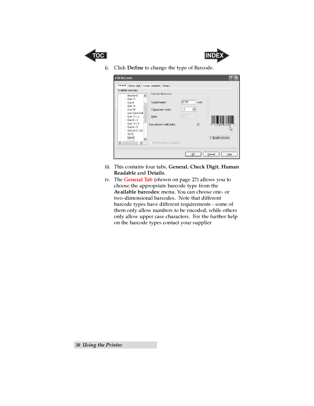 Primera Technology LX800 user manual TOC Index 