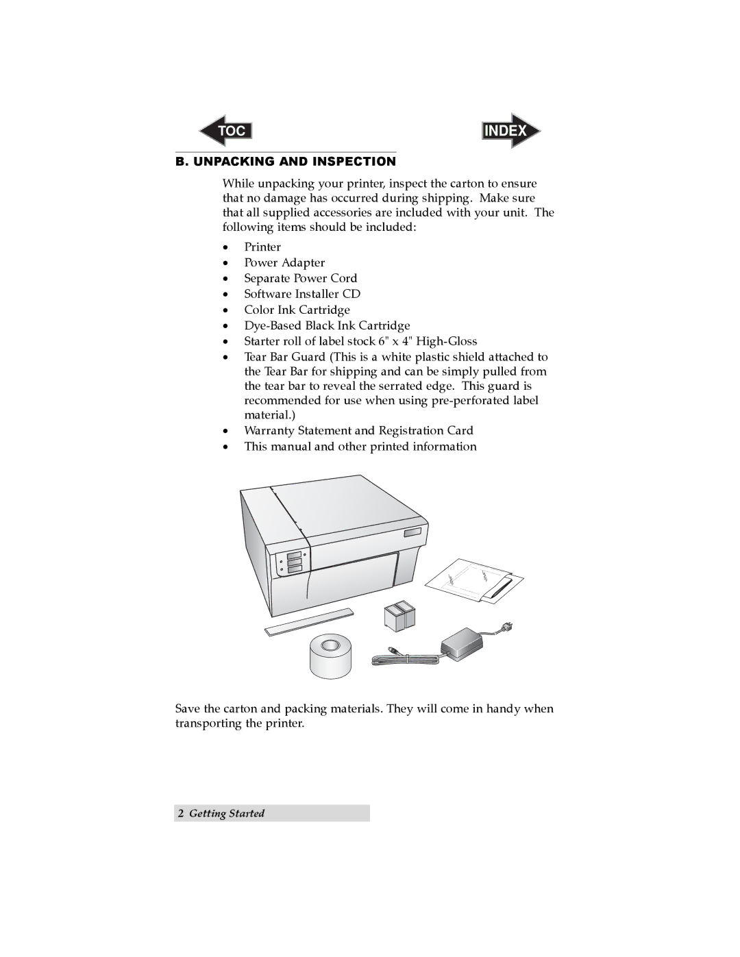 Primera Technology LX800 user manual Unpacking and Inspection 