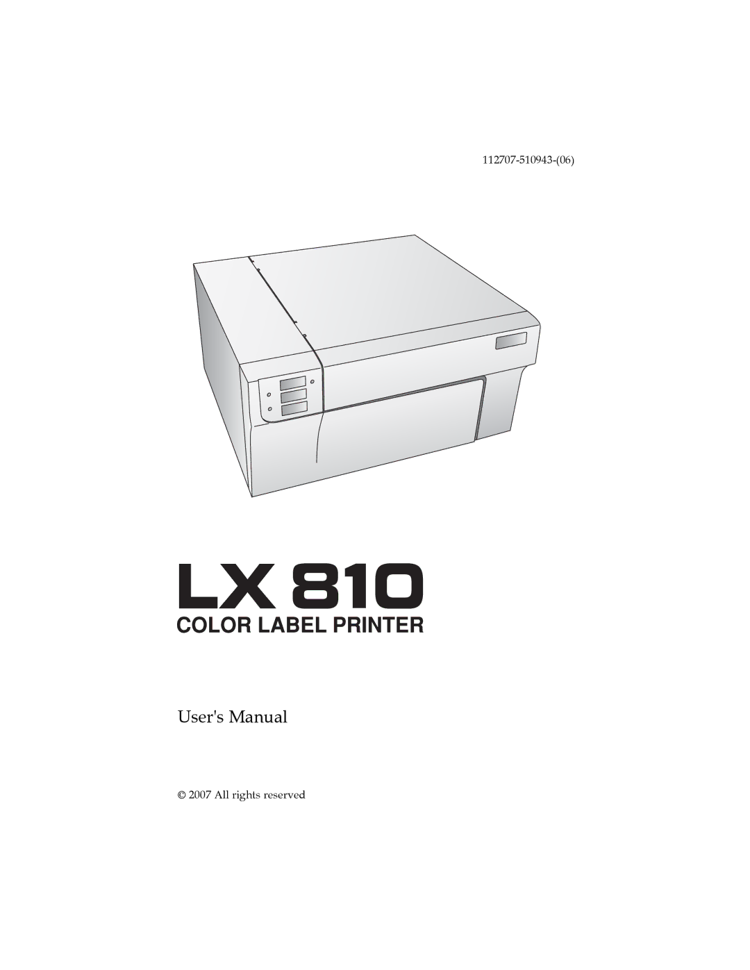 Primera Technology LX810 user manual All rights reserved 