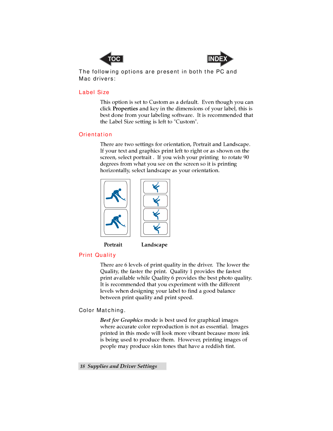 Primera Technology LX810 user manual Portrait Landscape, Color Matching 