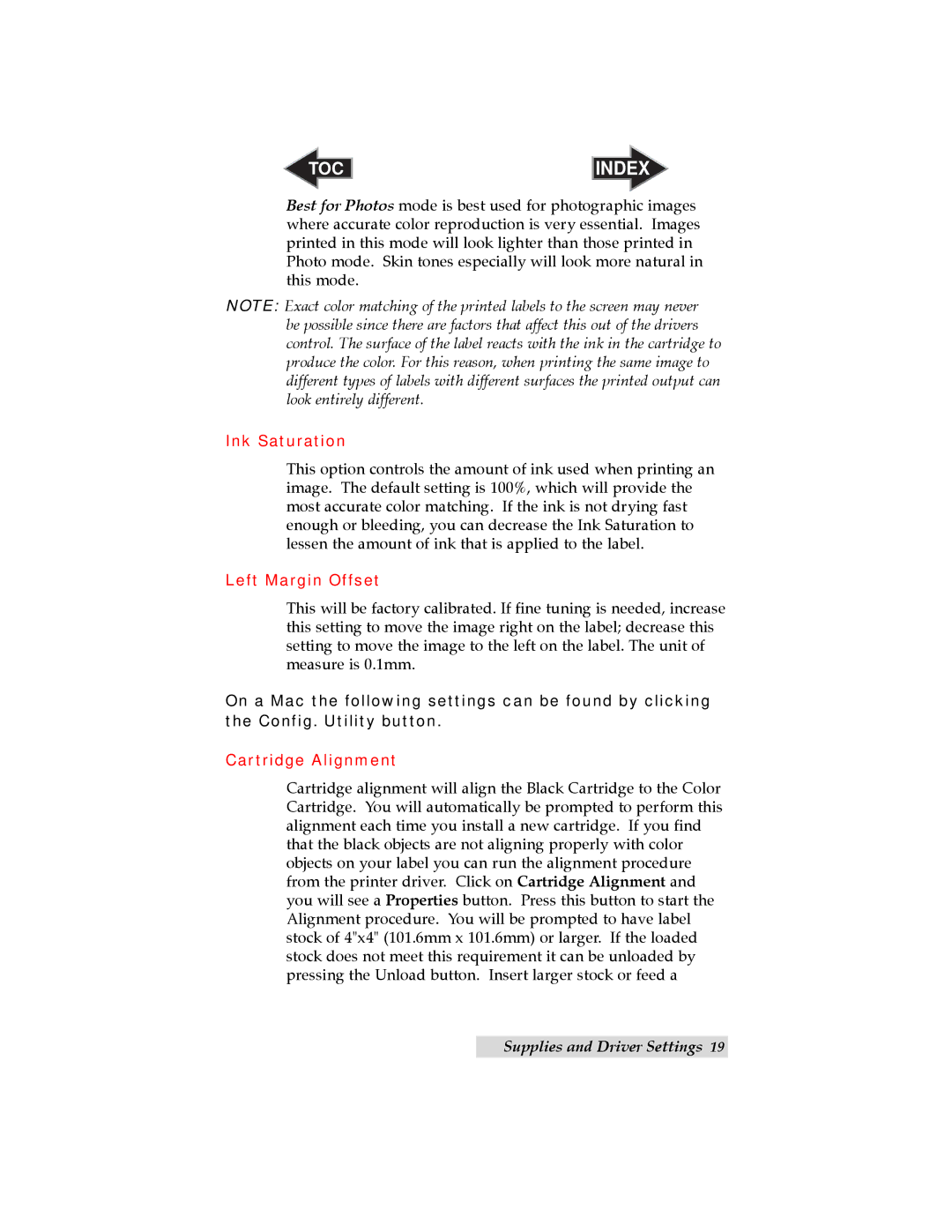 Primera Technology LX810 user manual Ink Saturation 