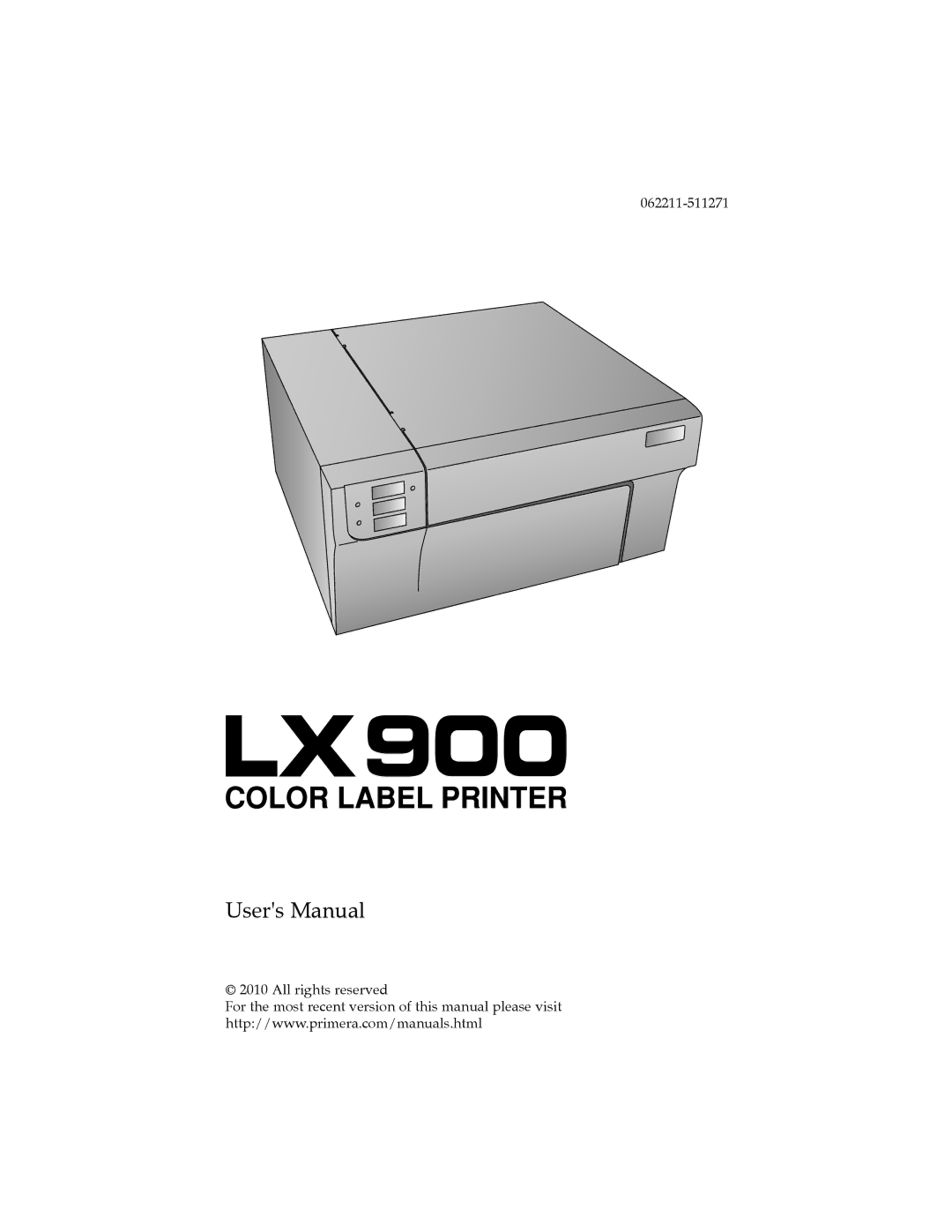 Primera Technology LX900 user manual All rights reserved 