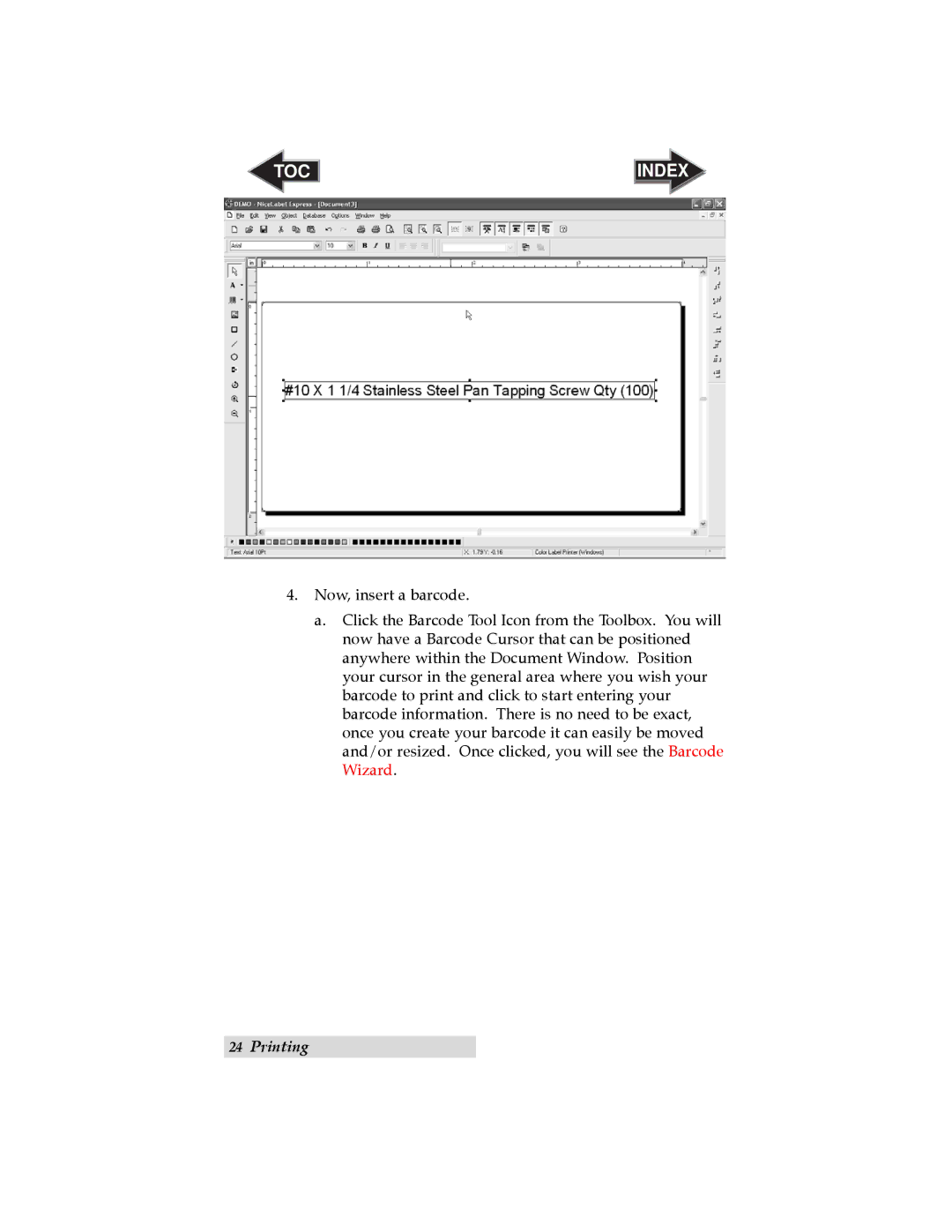 Primera Technology LX900 user manual Toc 