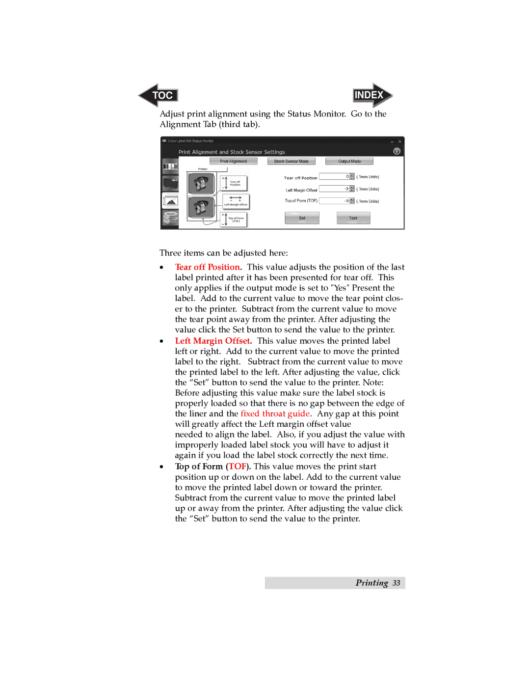 Primera Technology LX900 user manual Toc 