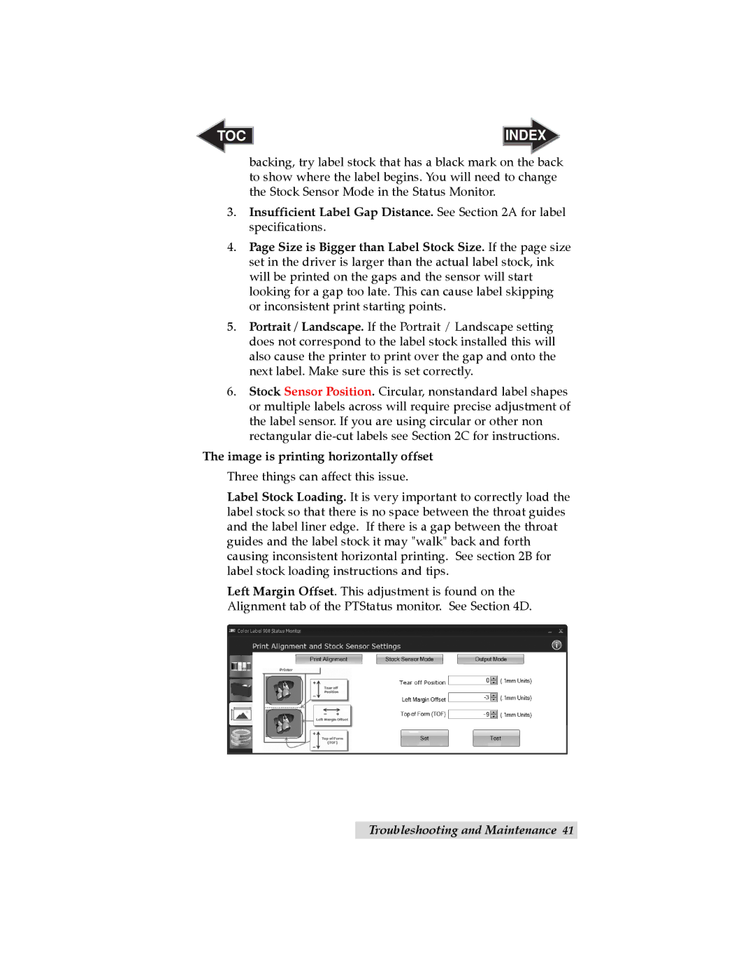 Primera Technology LX900 user manual Image is printing horizontally offset 