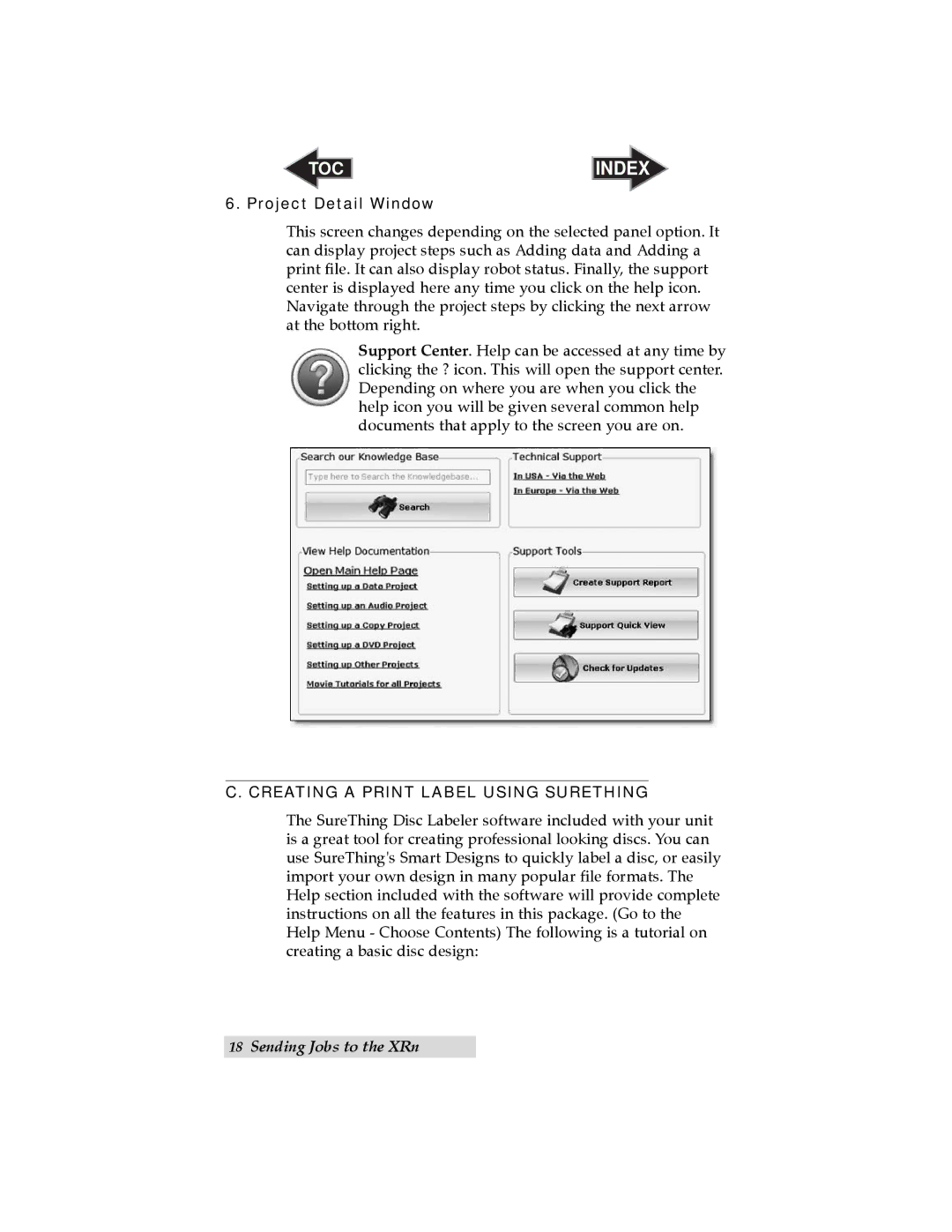 Primera Technology Network Disc Duplication & Printing System user manual Project Detail Window 