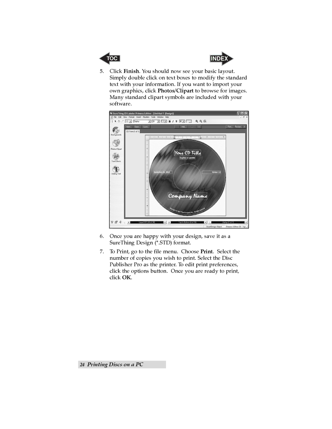 Primera Technology Optical Disc Printing System user manual Index 