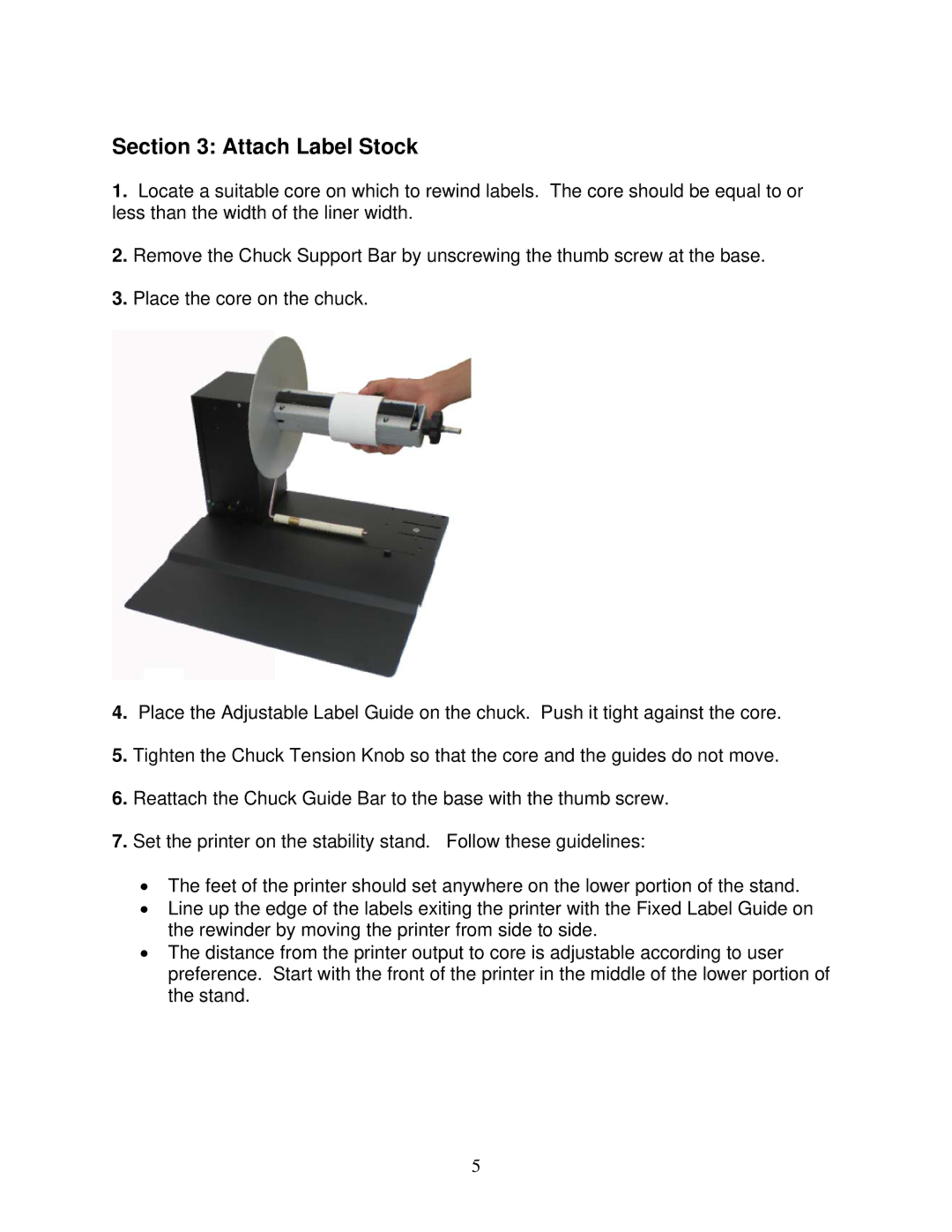 Primera Technology RW-12 quick start Attach Label Stock 