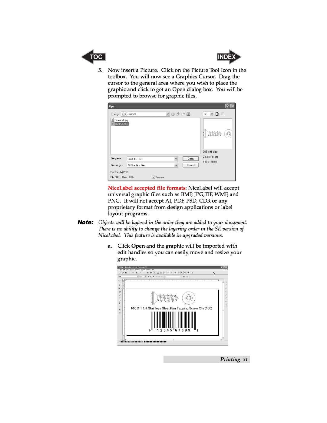 Primera Technology RX900 user manual Index, Printing 