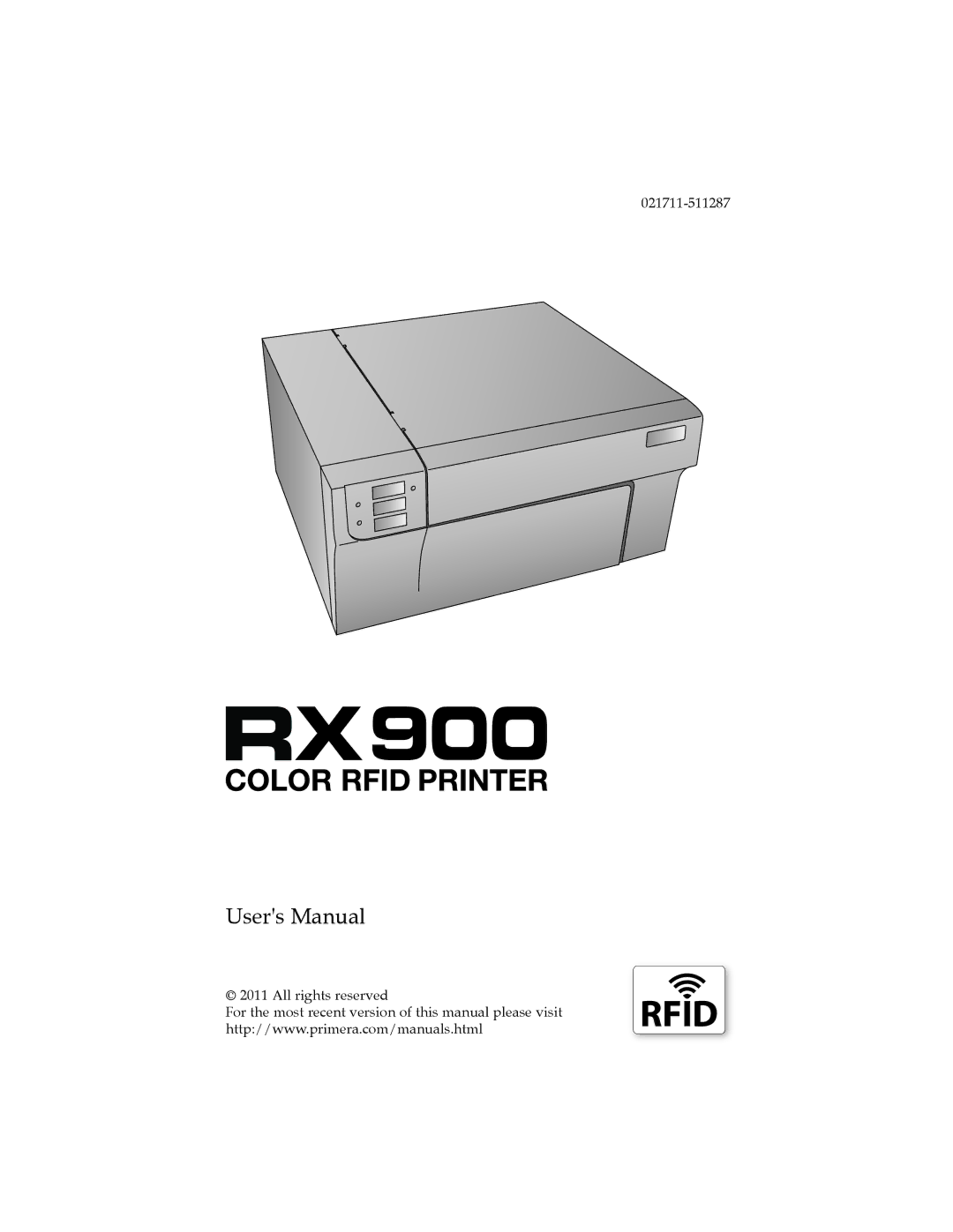 Primera Technology RX900 user manual All rights reserved 