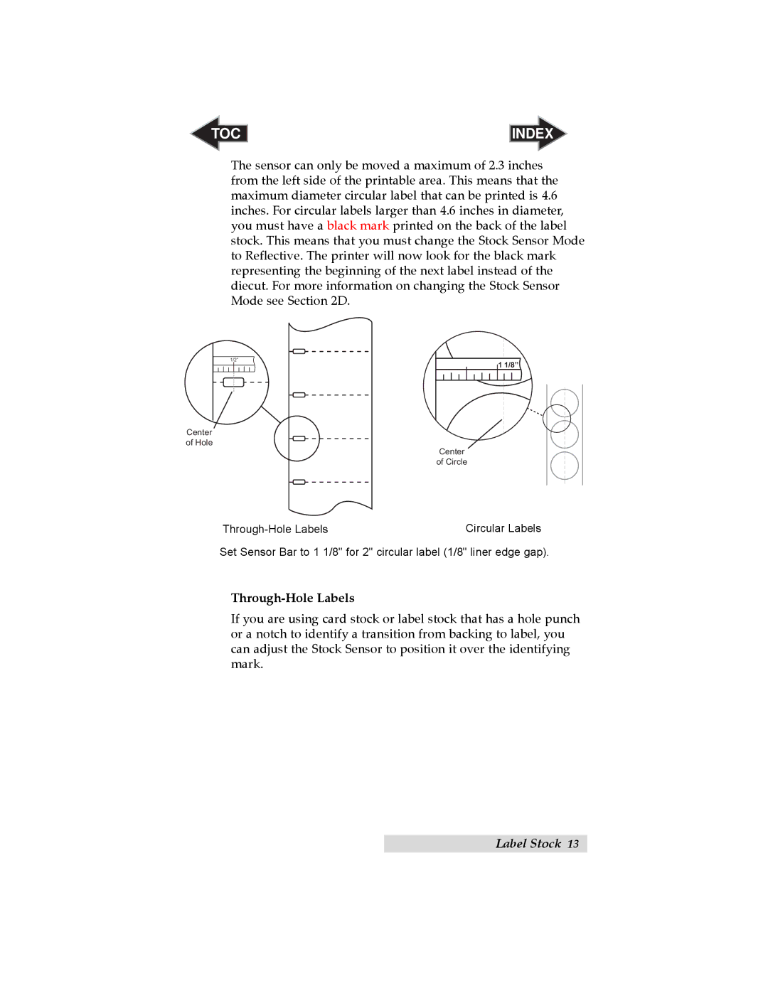 Primera Technology RX900 user manual Through-Hole Labels 