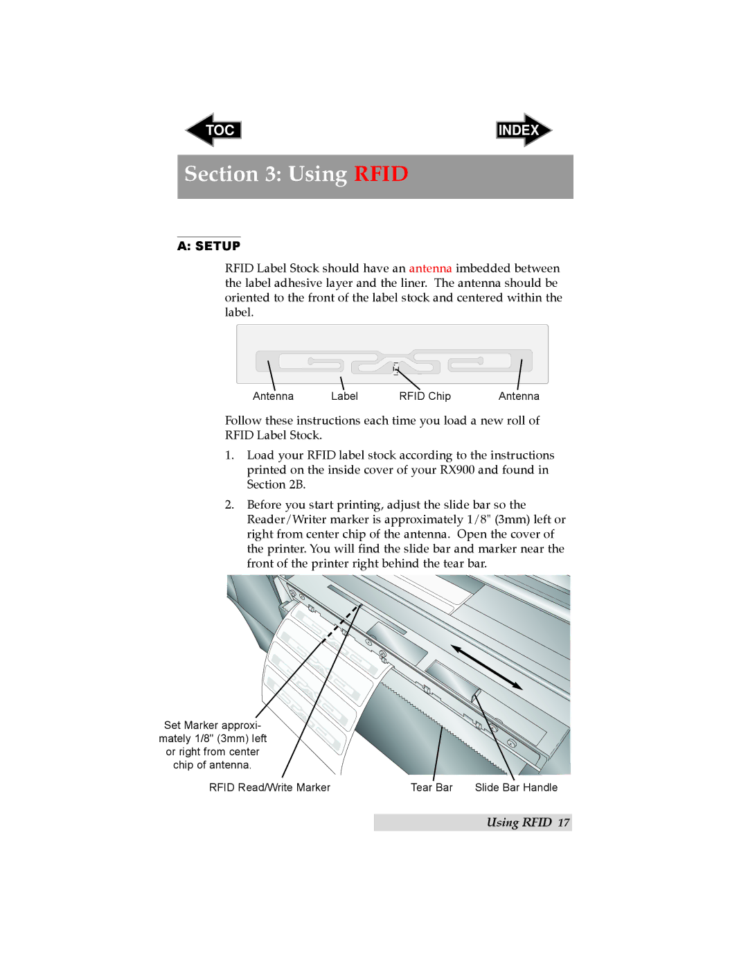 Primera Technology RX900 user manual Using Rfid, Setup 