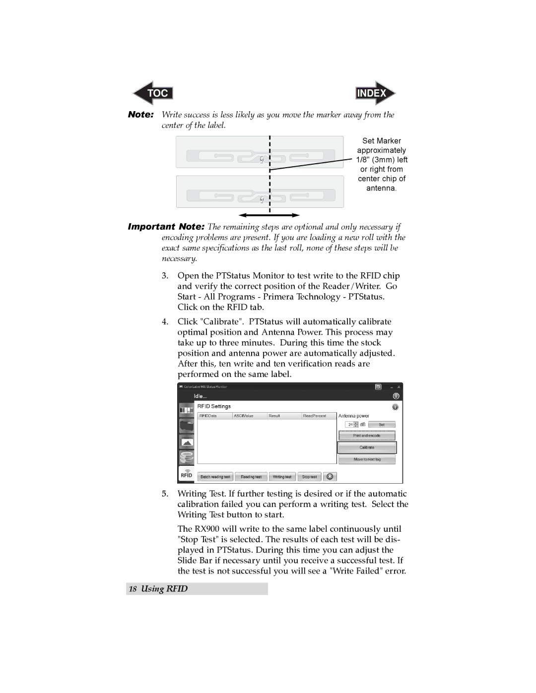 Primera Technology RX900 user manual Set Marker 