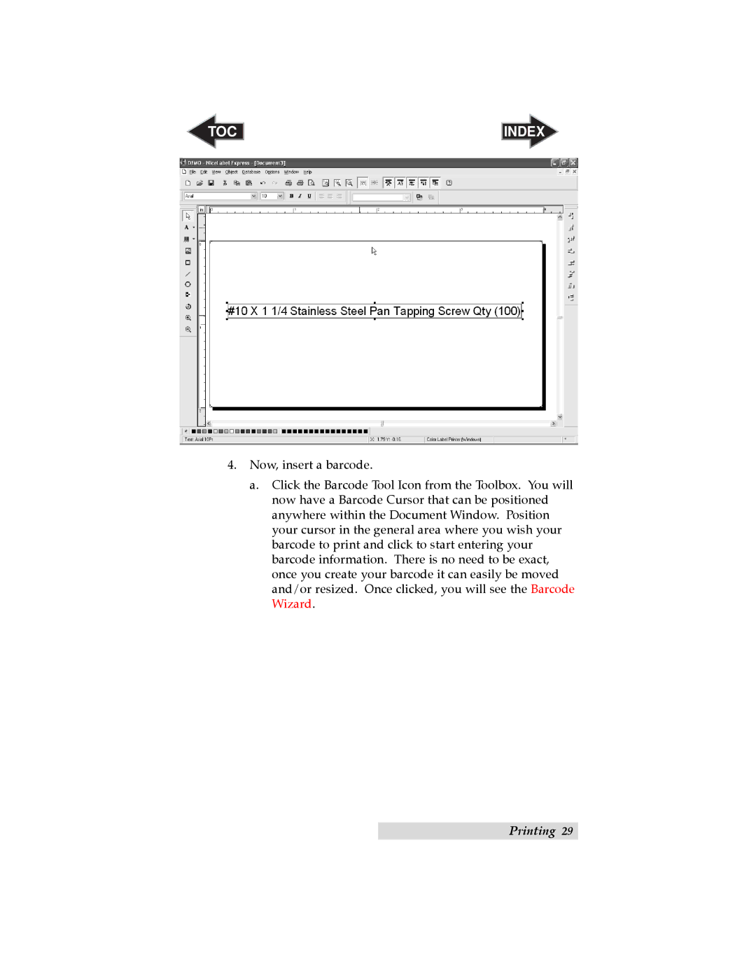 Primera Technology RX900 user manual Toc 