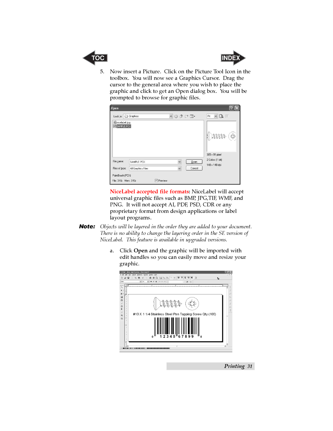 Primera Technology RX900 user manual Toc 