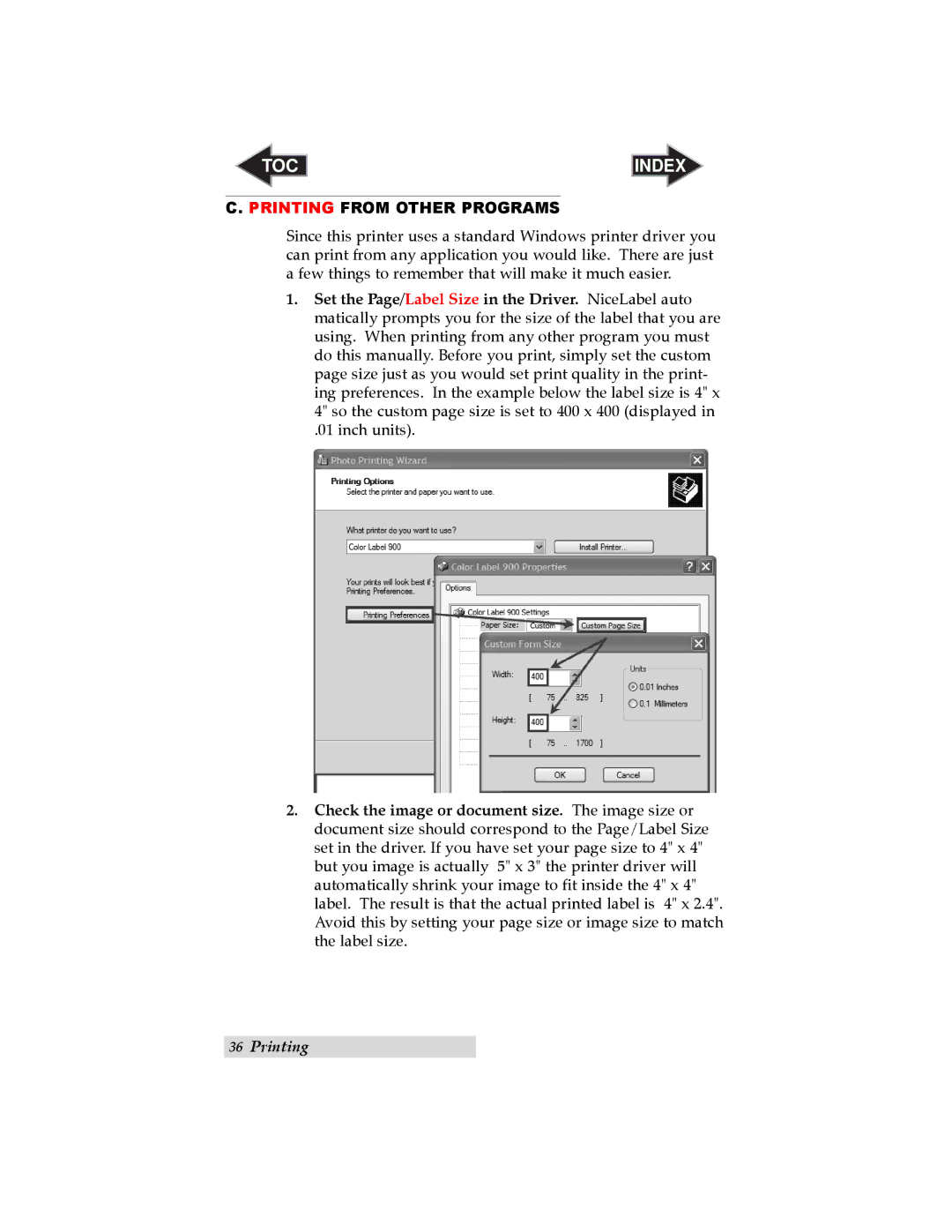 Primera Technology RX900 user manual Printing from Other Programs 