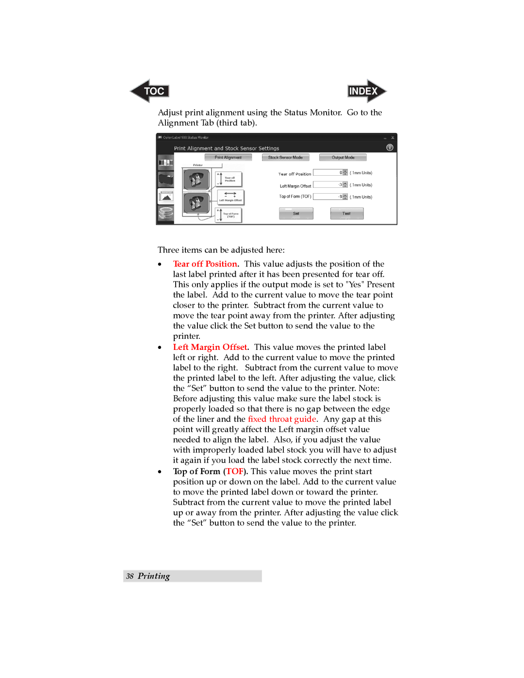 Primera Technology RX900 user manual Toc 