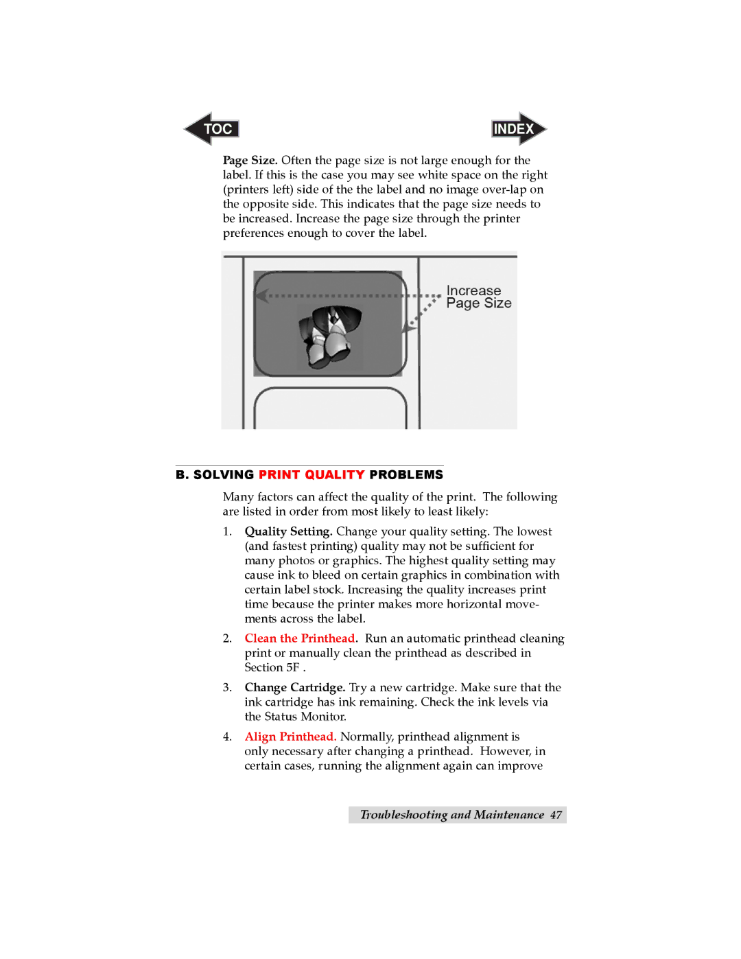 Primera Technology RX900 user manual Solving Print Quality Problems 