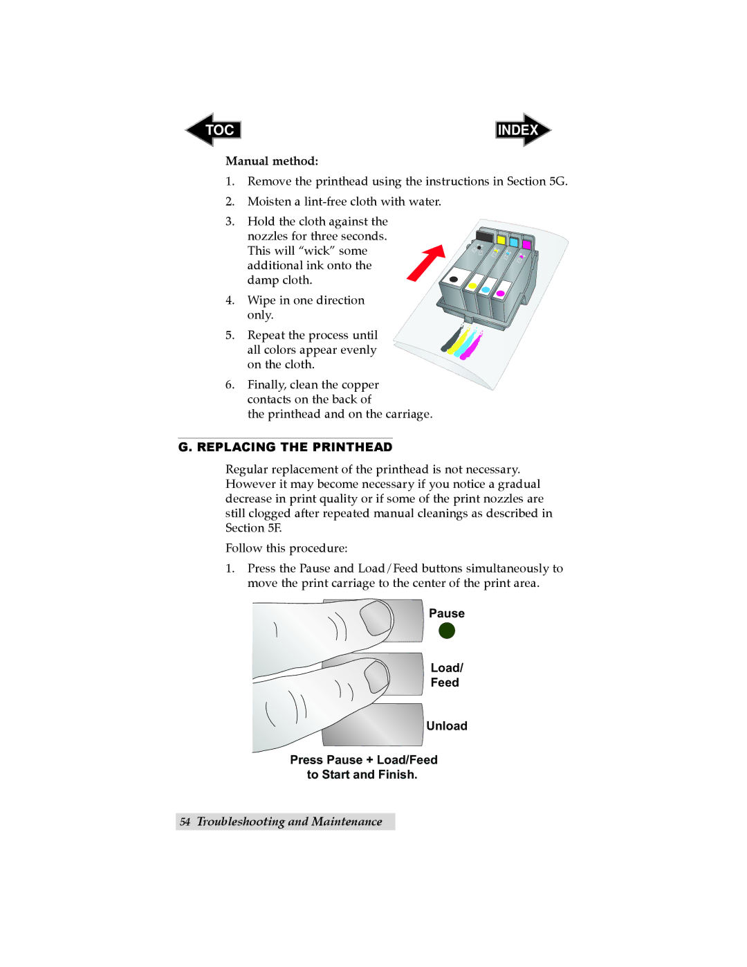 Primera Technology RX900 user manual Manual method, Replacing the Printhead 