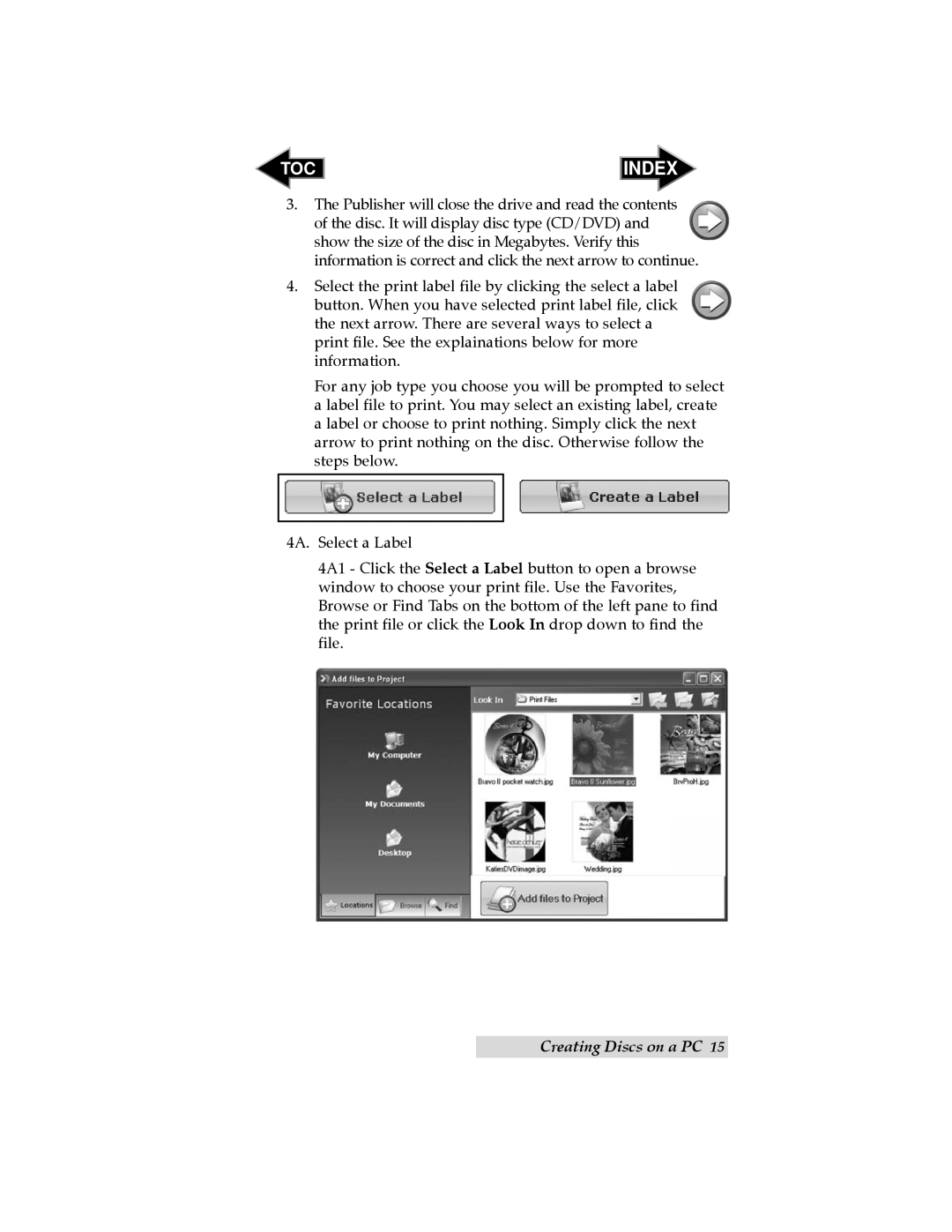 Primera Technology SE user manual Creating Discs on a PC, Index 