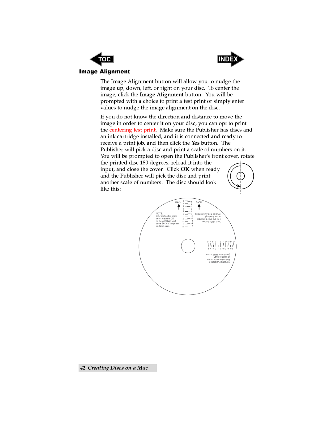 Primera Technology SE user manual Image Alignment, Creating Discs on a Mac, Index 