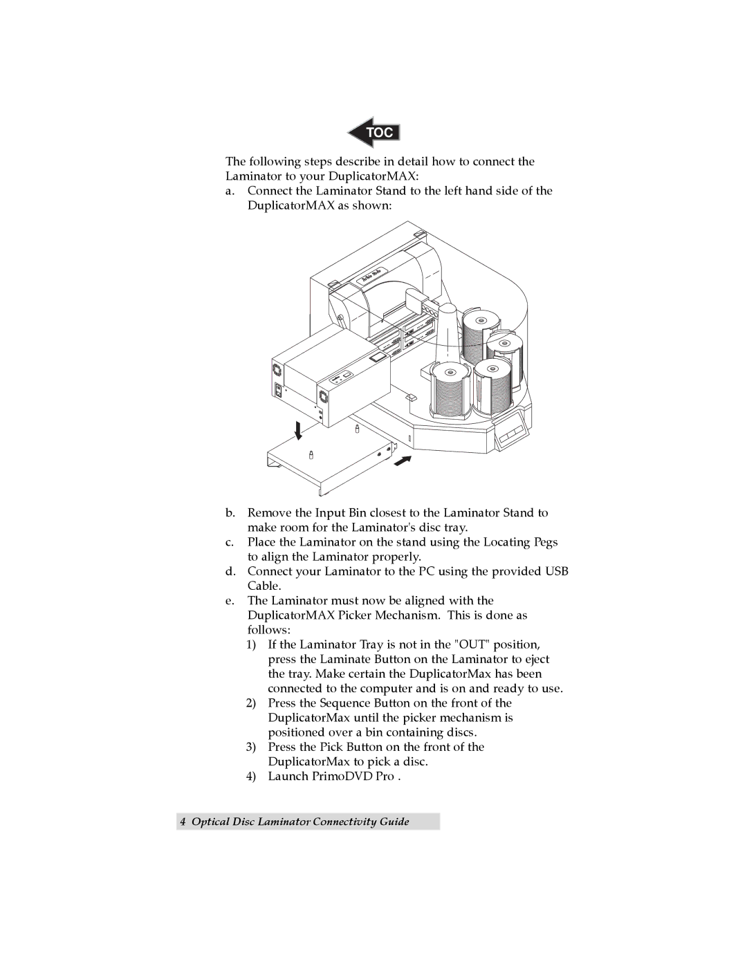 Primera Technology XL/Pro, Max manual Toc 