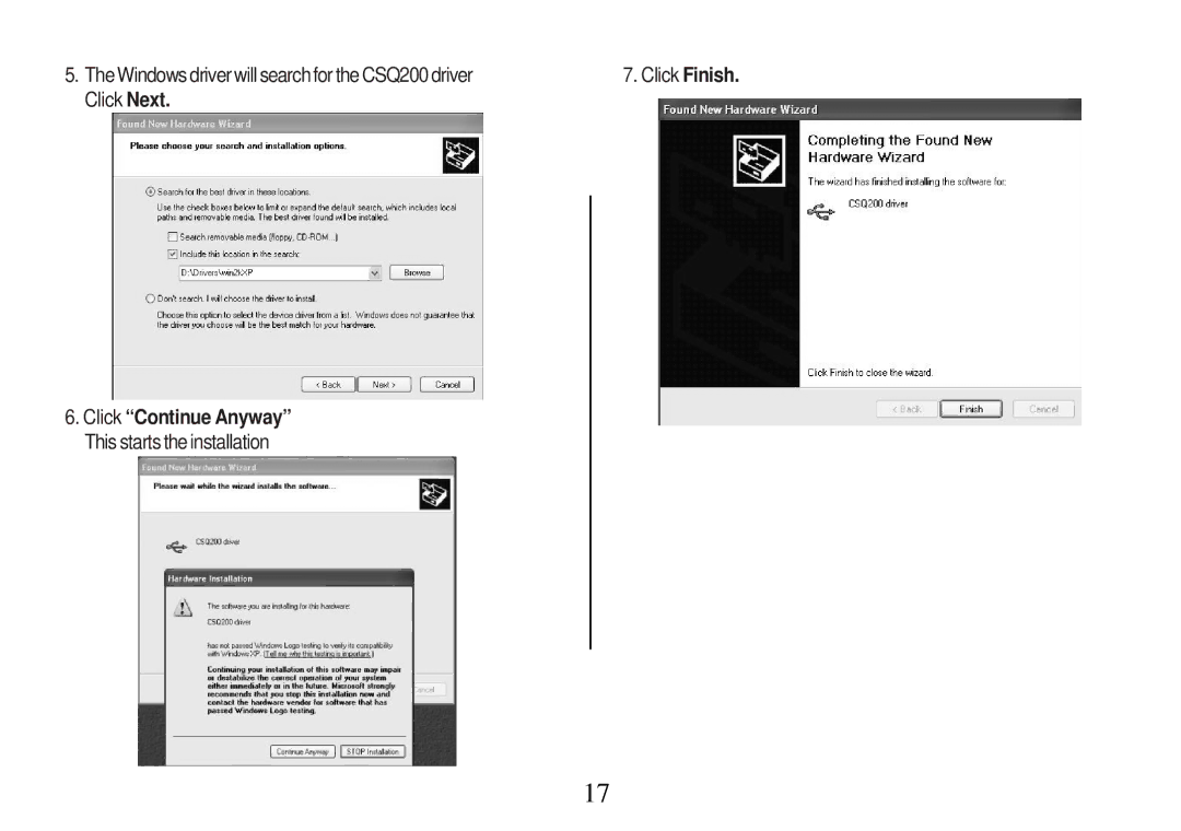 Primera Technology Z1 manual Windows driver will search for the CSQ200 driver 