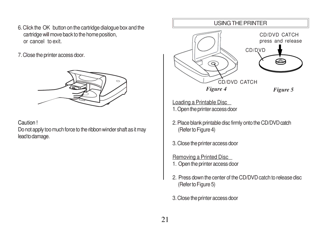 Primera Technology Z1 manual Using the Printer, Loading a Printable Disc, Removing a Printed Disc 