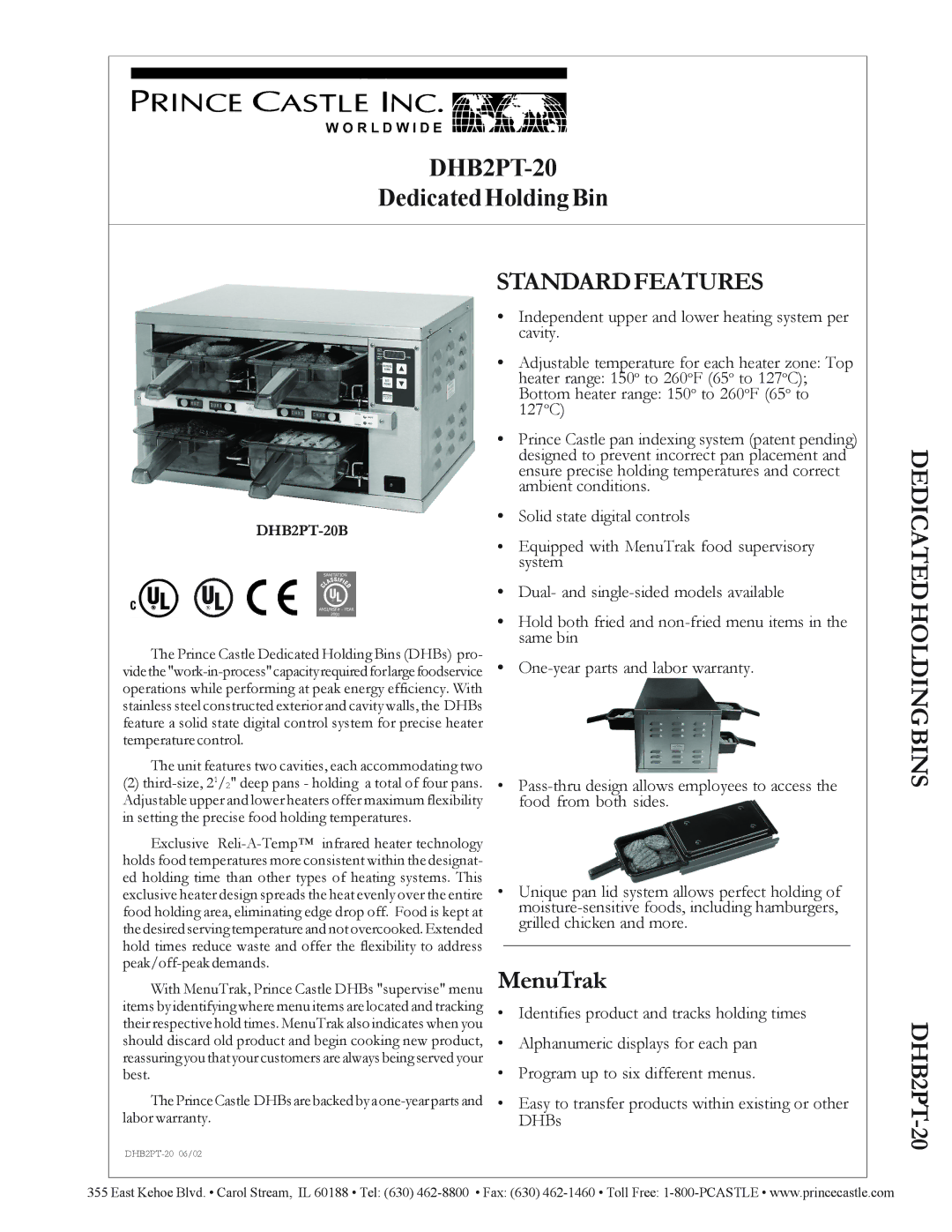 Prince Castle warranty DHB2PT-20B 