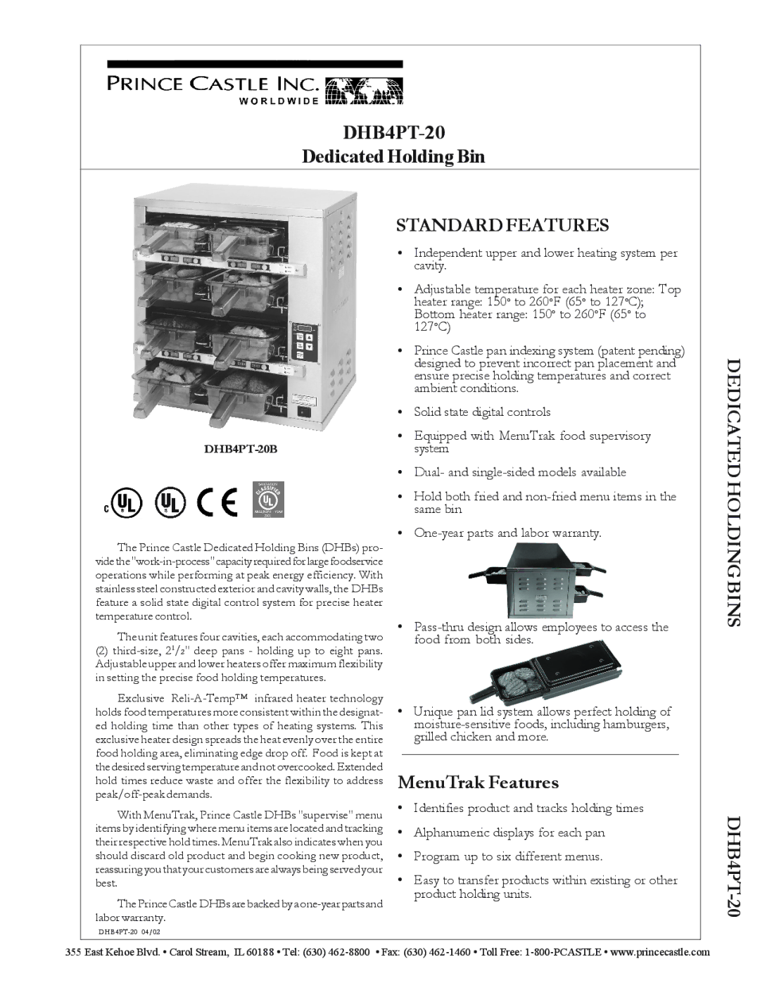 Prince Castle warranty DHB4PT-20B 