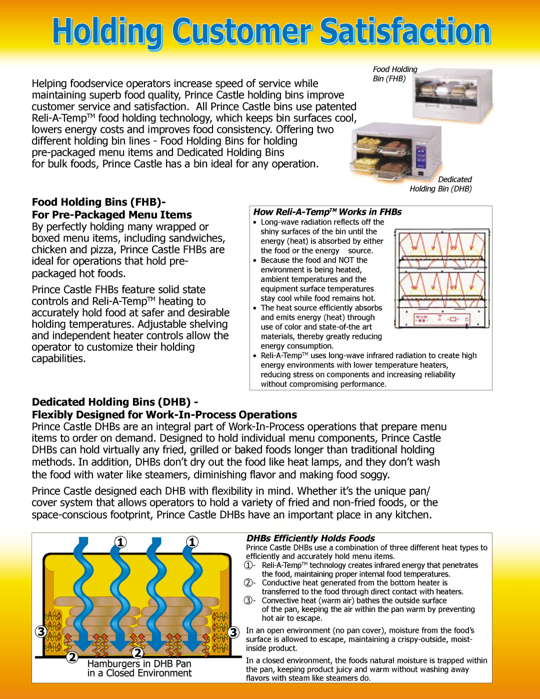 Prince Castle none manual Food Holding Bins FHB For Pre-Packaged Menu Items, Food Holding Bin FHB Dedicated Holding Bin DHB 