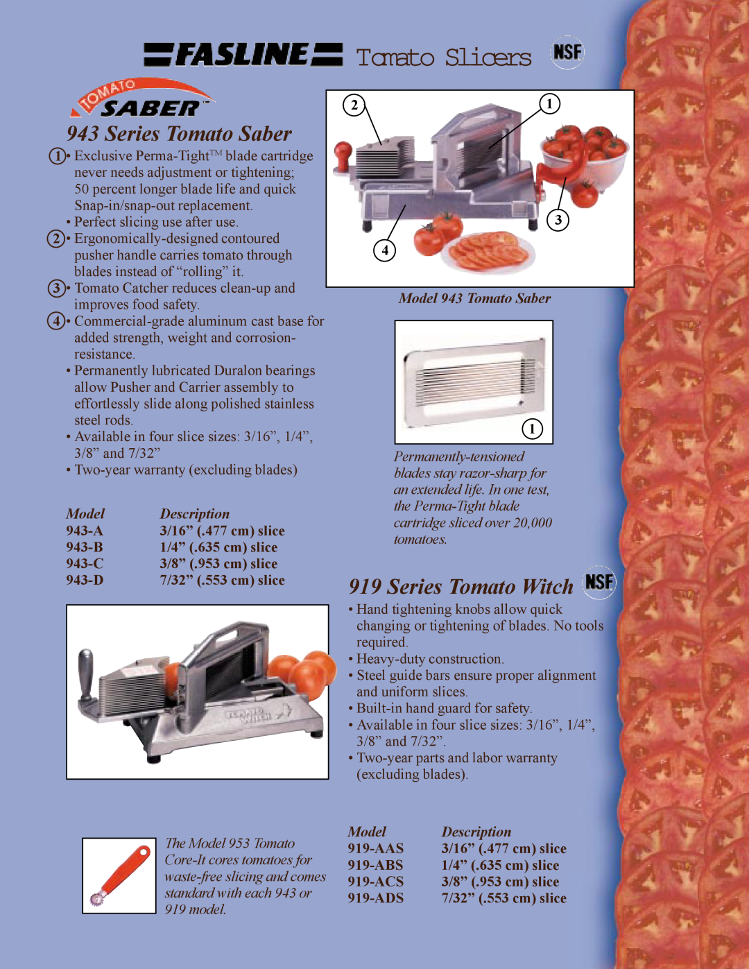 Prince Castle Cutters, Wedgers, Dicers manual Tomato Slicers, Series Tomato Saber, Series Tomato Witch 
