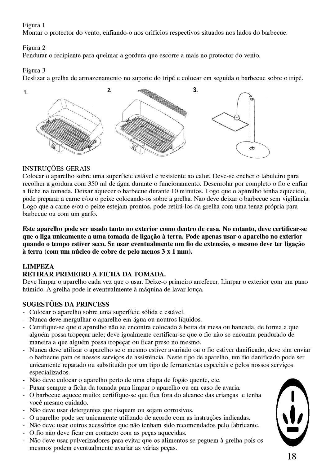 Princess 112241 manual Limpeza Retirar Primeiro a Ficha DA Tomada, Sugestões DA Princess 