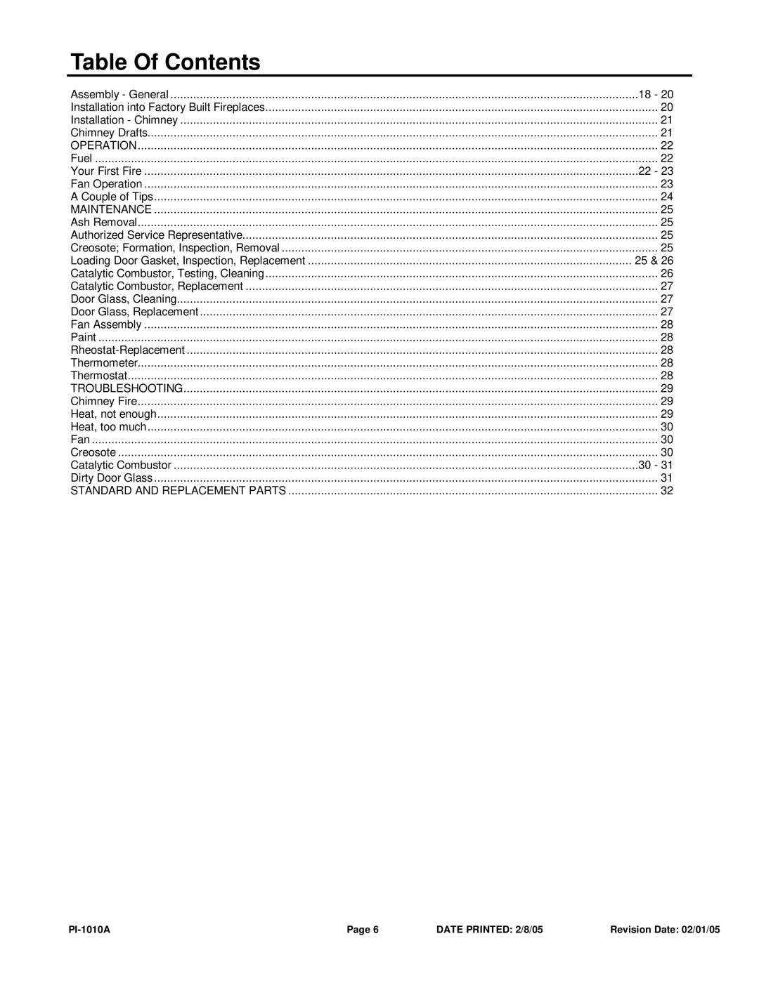 Princess PI 1010A manual Operation 