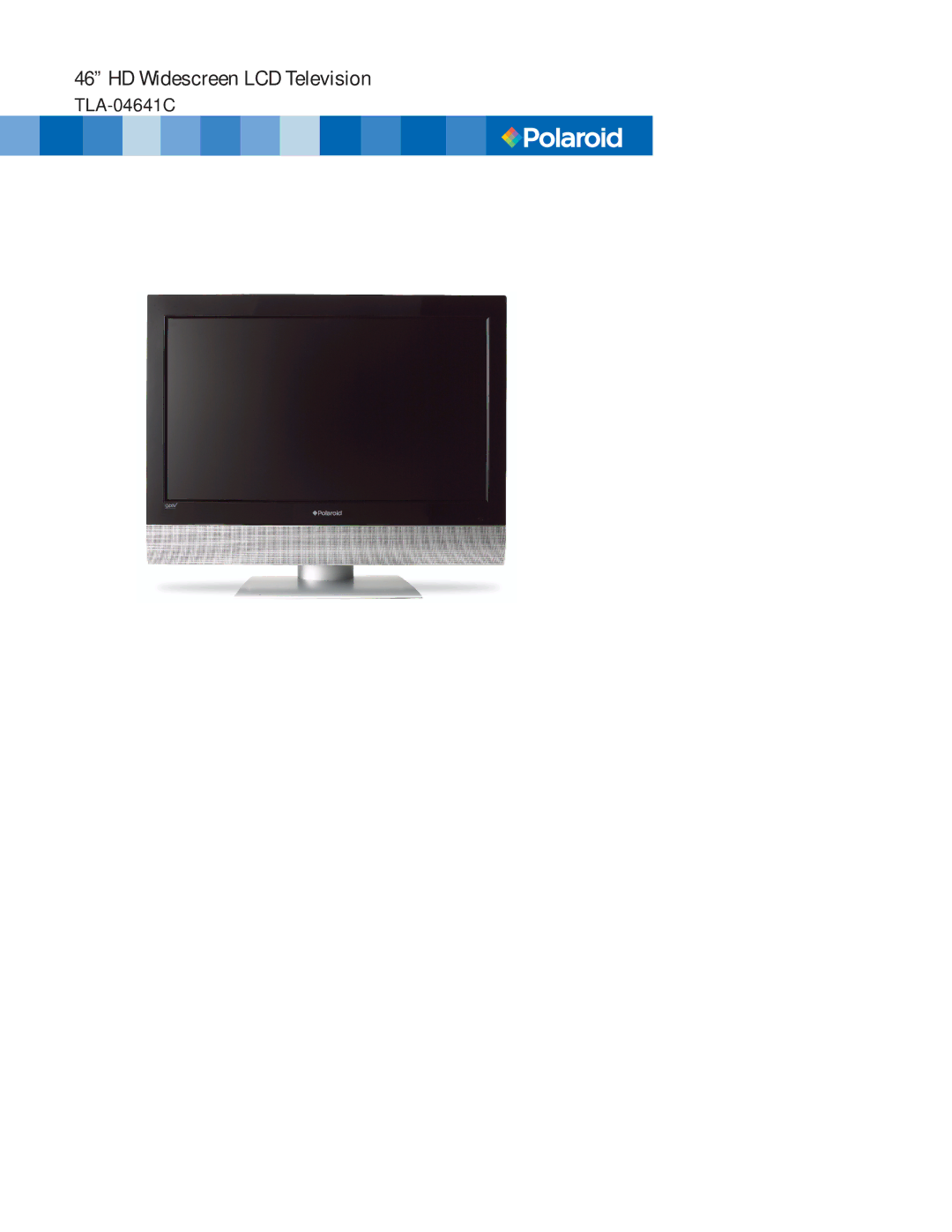 Princeton Digital (USA) TLA-04641C manual HD Widescreen LCD Television 