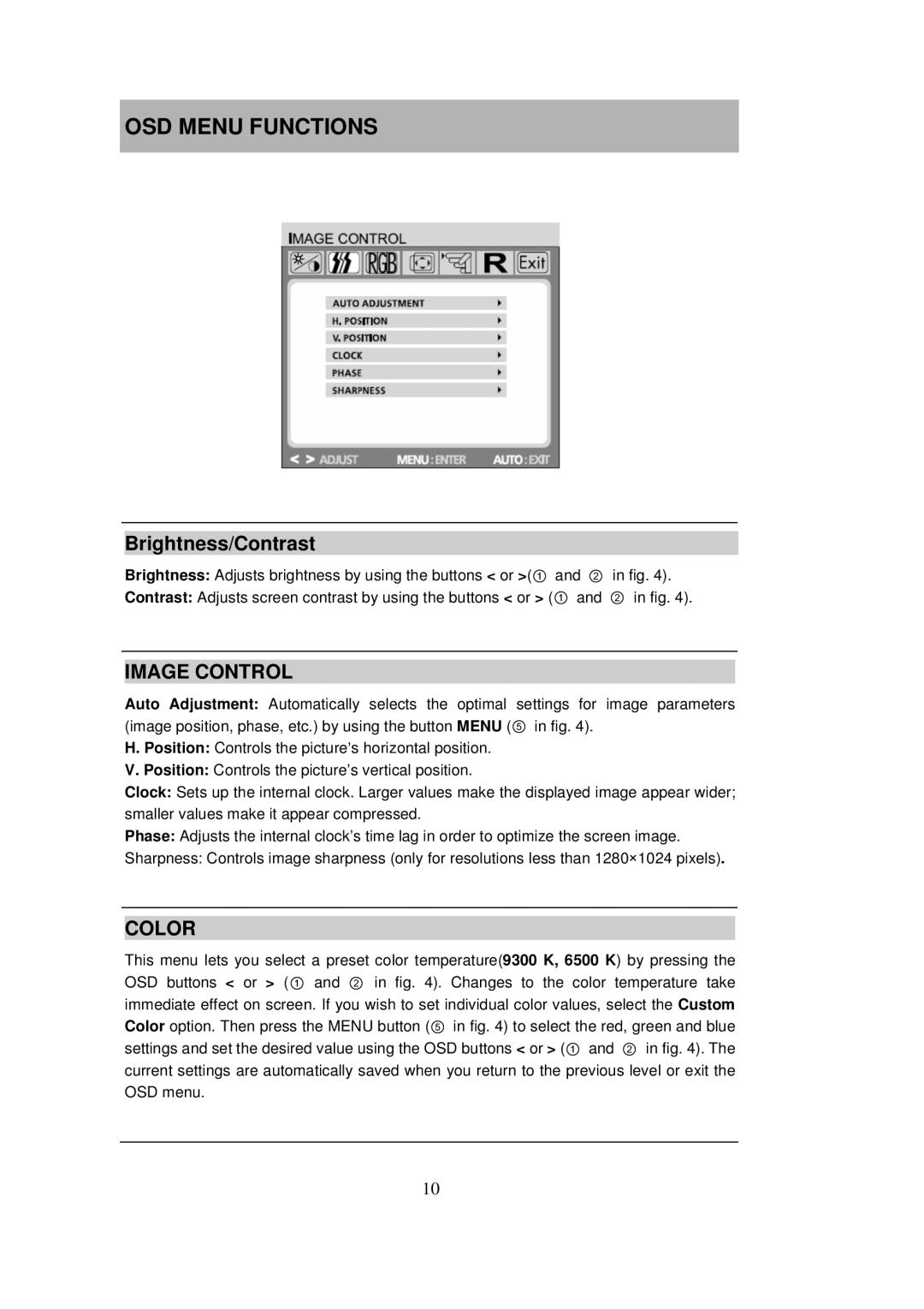 Princeton Digital (USA) VL2018W important safety instructions Image Control 