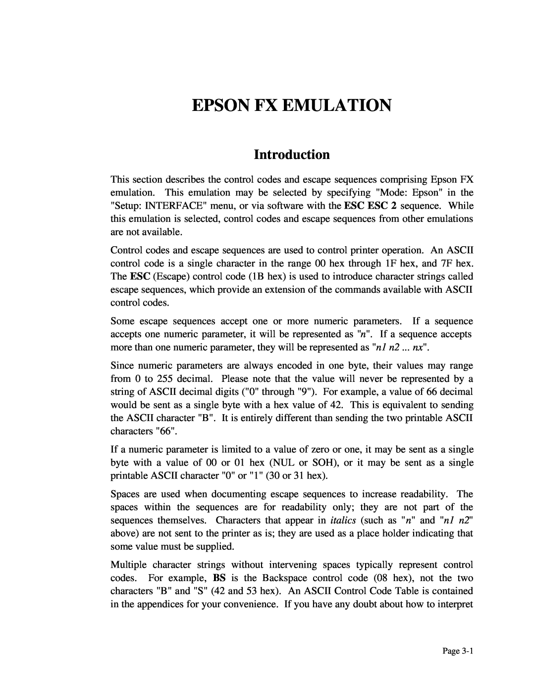 Printek 4500, 4503, 4300 manual Epson Fx Emulation, Introduction 