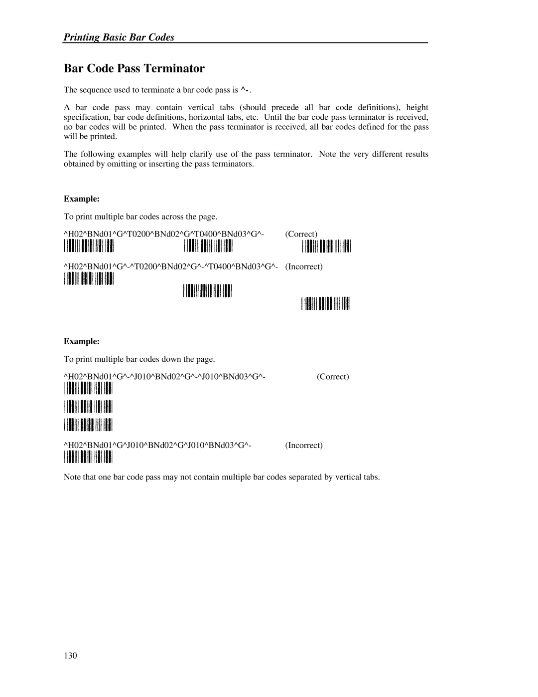 Printek 8000 manual Bar Code Pass Terminator 